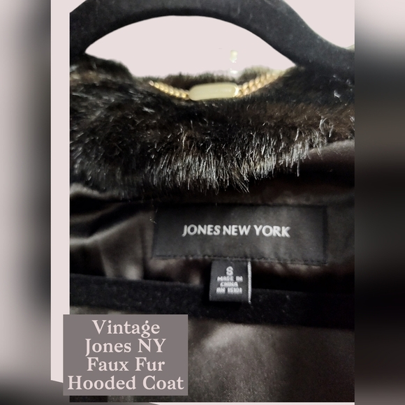 NWOT Cozy Jones NY Faux Fur Chocolate Brown Swing Coat, Small - Picture 4 of 6